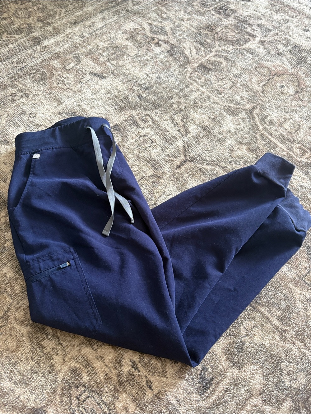 Women’s figs  Navy Jogger Pants with Drawstring